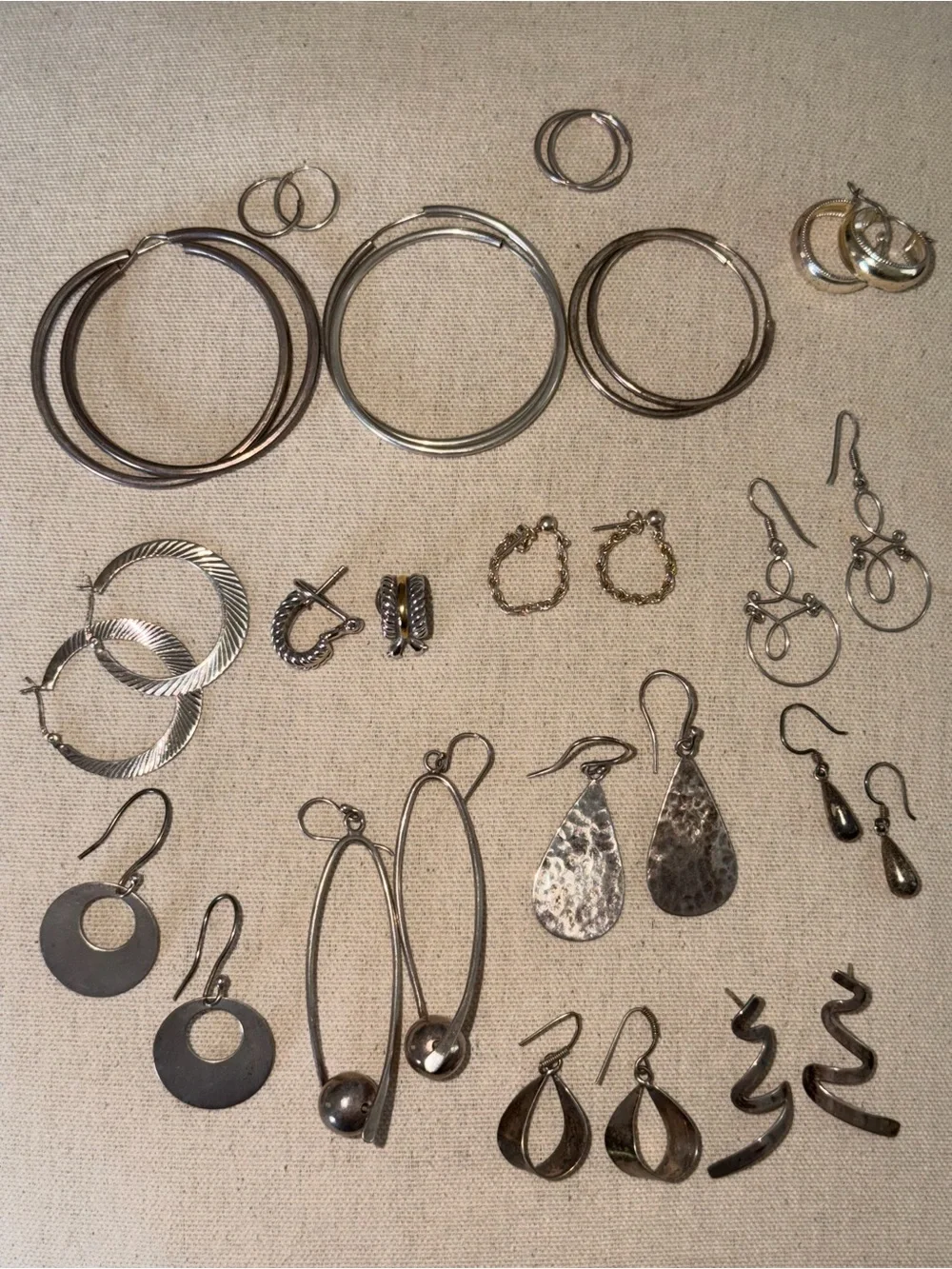 Vintage Sterling Silver Earrings Lot